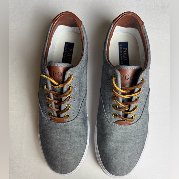 Polo Ralph Lauren Gray Sneakers with Red Logo - Picture 5 of 8